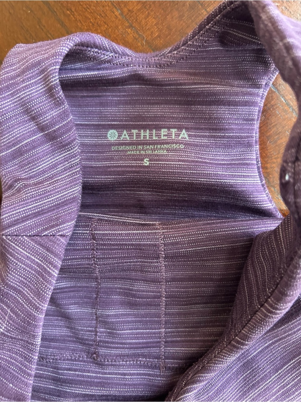 Athleta Lavender Striped Racerback Sports Bra size S - Picture 5 of 7